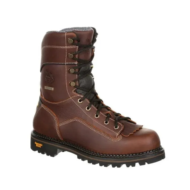 Men's work & safety boots with a reinforced heel counter for stabilityGeorgia Boot AMP LT Logger Composite Toe Low Heel  Waterproof Work Boot GB00238