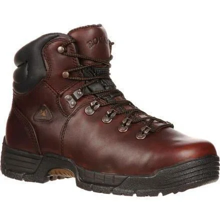 Men's waterproof steel - toe work & safety boots for wet environmentsRocky Men's Mobilite 6" Steel Toe WP Work Boot - Brown - FQ0006114