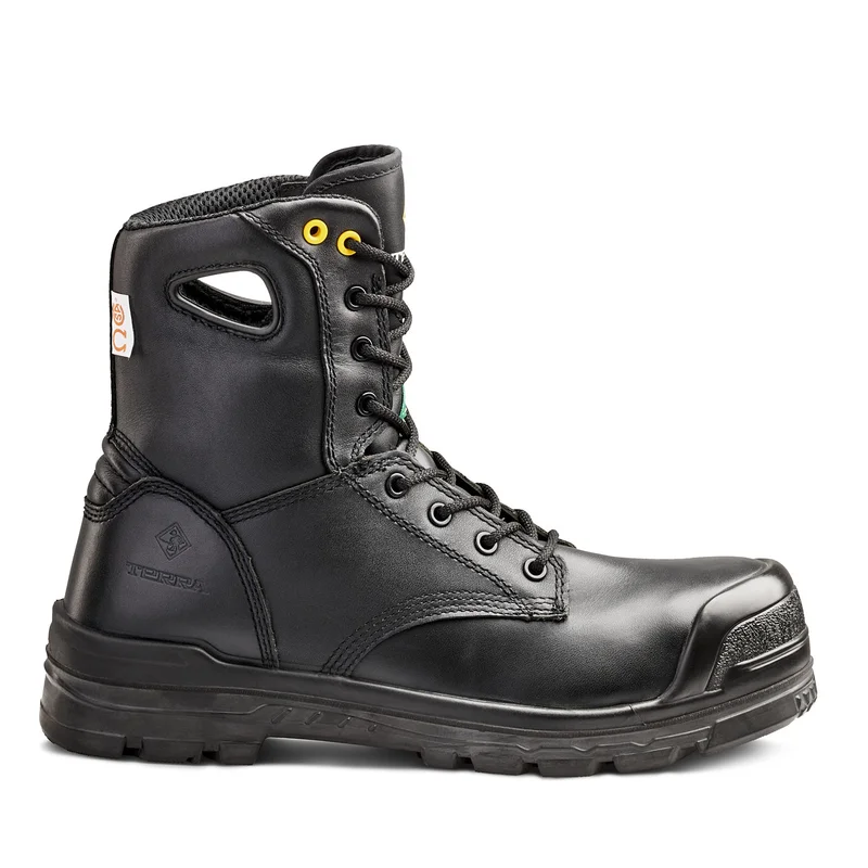 Men's work & safety boots with a breathable waterproof membrane like Gore - TexMen's Terra Black Argo 8" Work Boot 2975BK