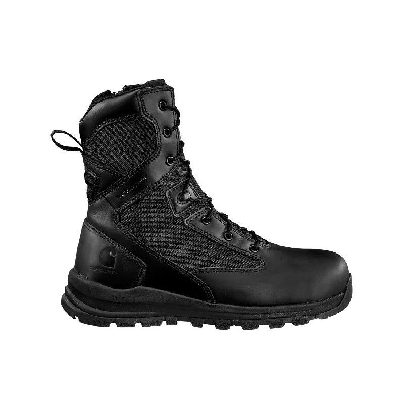 Men's work & safety boots with a chemical - resistant rubber sole8" Gilmore Waterproof Side Zip Soft Toe Boot Black