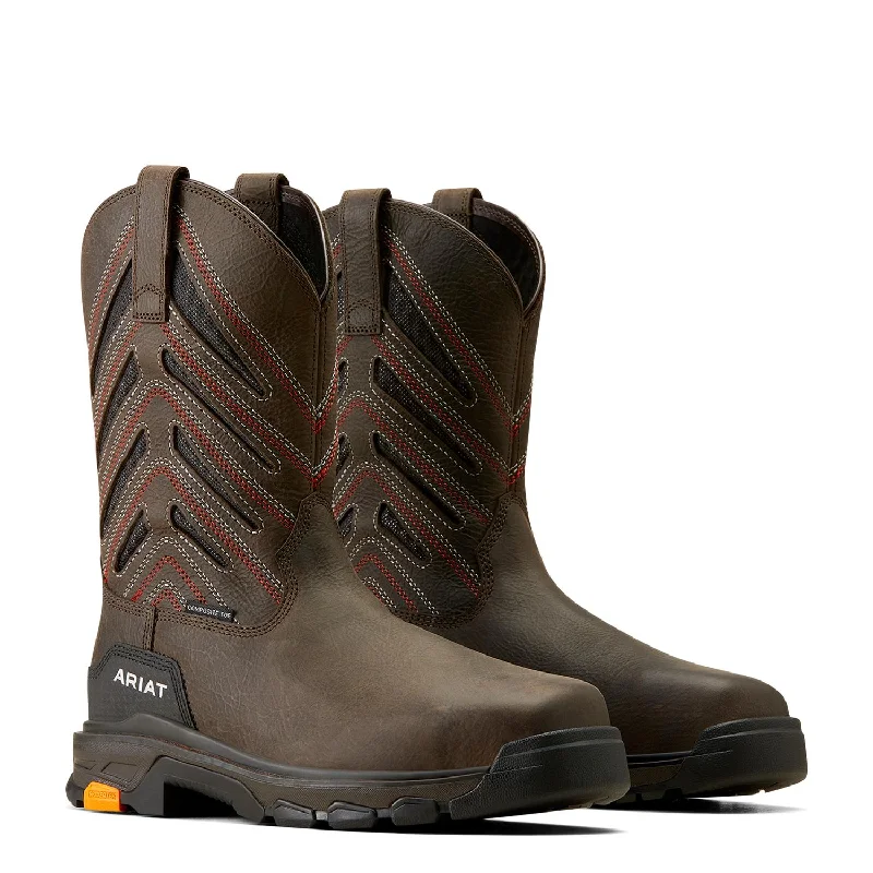 Men's shock - absorbing work & safety boots for long - hours standingIntrepid VentTEK Composite-Toe Work Boot Iron Coffee