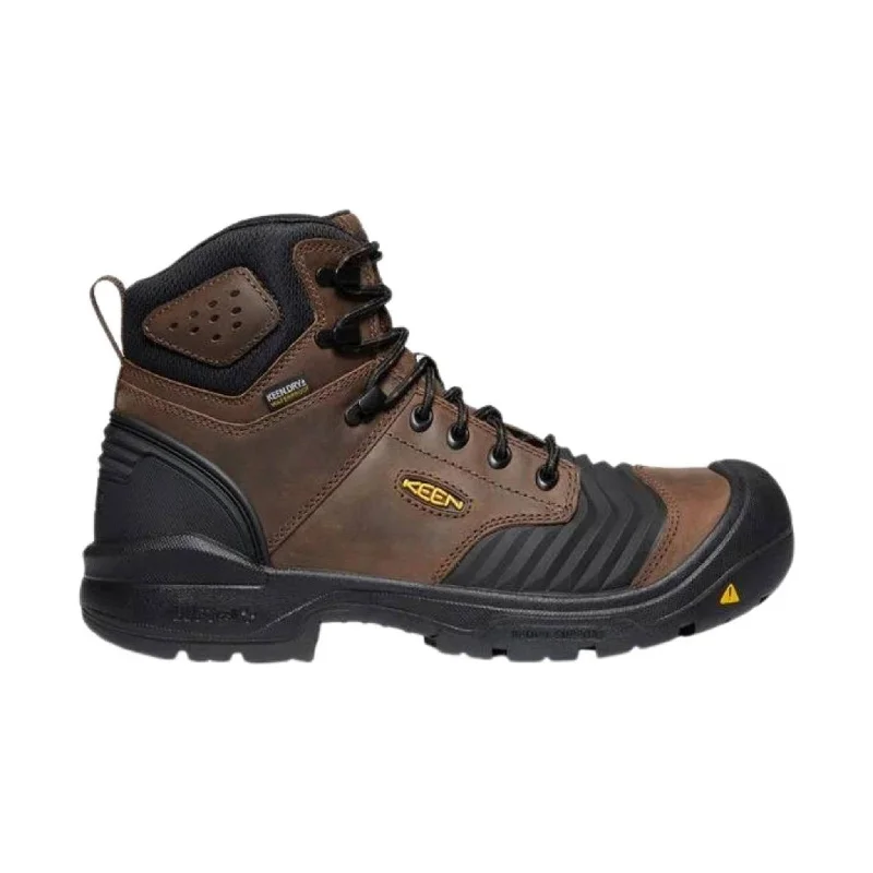 Men's work & safety boots with a reinforced heel counter for stabilityKEEN Utility Men's Portland Carbon Fiber Toe Work Boot - Dark Earth/Black