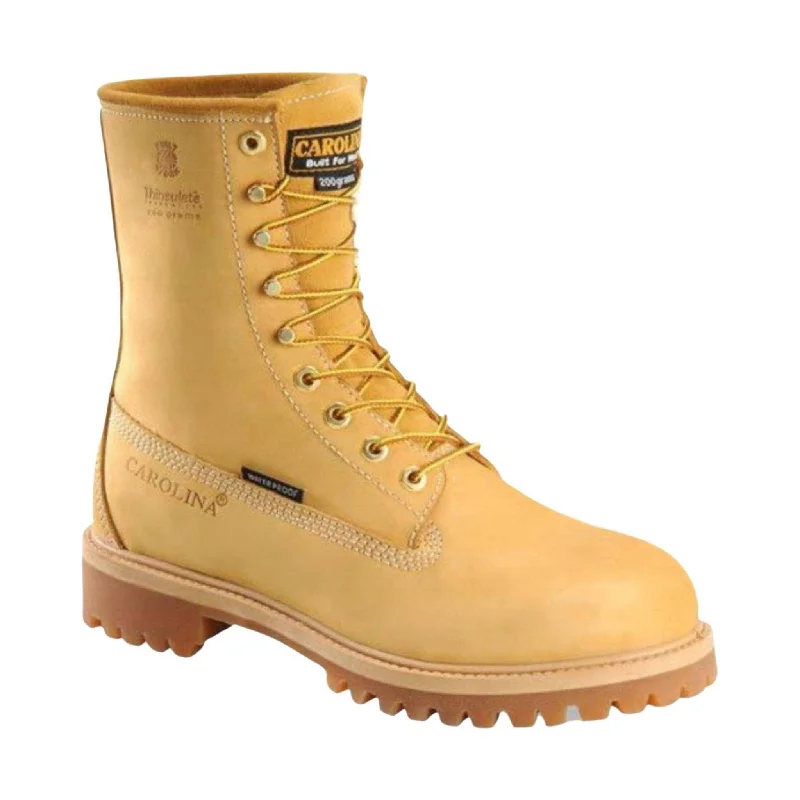 Men's chemical - resistant work & safety boots for laboratory useCarolina Men's Journeyman 8 Inch Soft Toe Waterproof Work Boot - Wheat