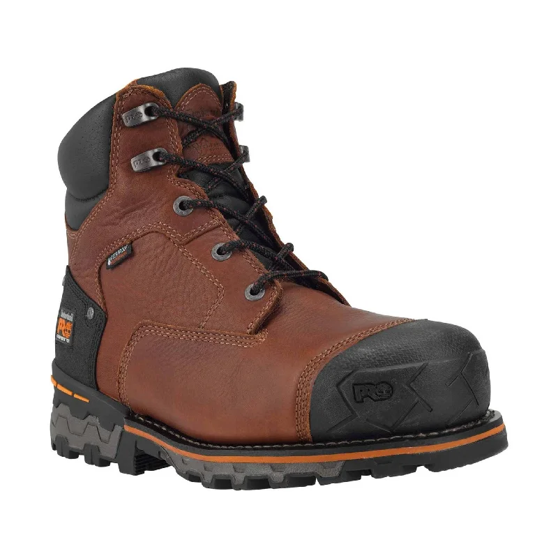 Men's work & safety boots with a reflective strip for low - light visibilityTimberland Pro Men's 6" Boondock Composite Toe Insulated Waterproof Work Boot