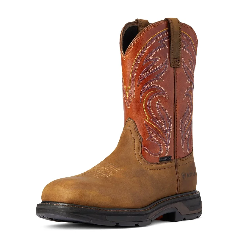 Men's work & safety boots with a chemical - resistant rubber soleWorkHog XT Cottonwood Carbon Toe Work Boot Dark Earth