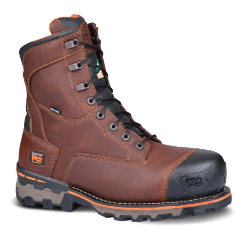 Men's shock - absorbing work & safety boots for long - hours standingTimberland PRO Boondock Men's 8" Waterproof Composite Toe Safety Boot 89646 - Brown