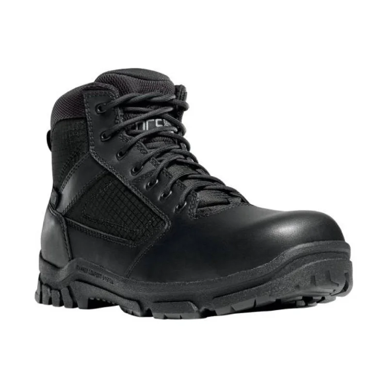 Men's work & safety boots with a flame - resistant upper for firefighting or welding workDanner Men's Lookout 5.5 Inch Side Zip Non Metallic Toe Work Boots - Black