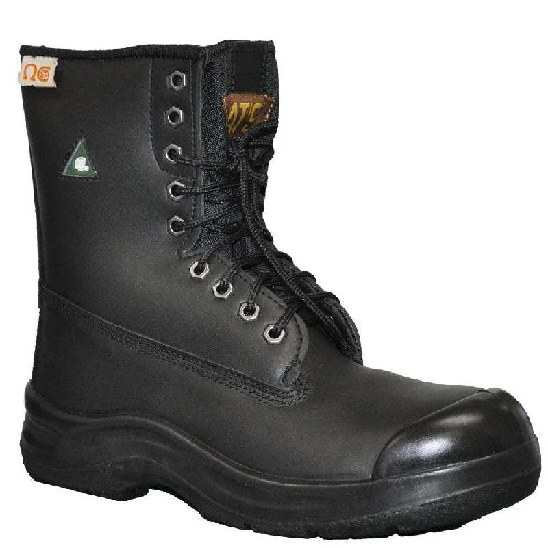 Men's work & safety boots with a reinforced heel counter for stabilityNats s420 Men's 8" Steel Toe Work Safety Boot - Black