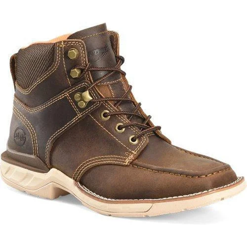 Men's slip - resistant work & safety boots for oily surfacesDouble H Men's Brunel 6" Moc Toe Western Work Boot - Brown - DH5372