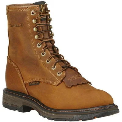 Men's non - metallic work & safety boots for airport security jobsMEN LACE-UP-ARIAT-WORKHOG-WESTERN-WORK-BOOTS-10016266-SOFT-TOE  MEN