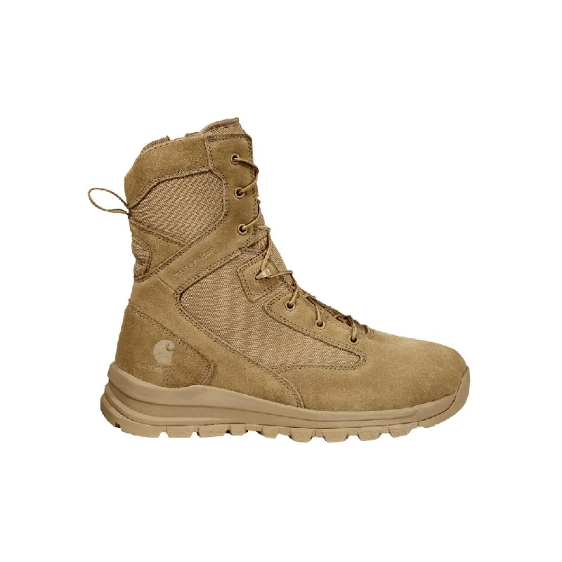 Men's work & safety boots with a padded collar for ankle comfort8" Gilmore Waterproof Side Zip Soft Toe Boot Coyote