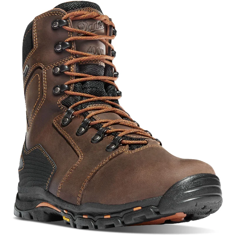 Men's waterproof steel - toe work & safety boots for wet environmentsDanner Men's Vicious 8" Comp Toe Insulated WP Work Boot Brown - 13874