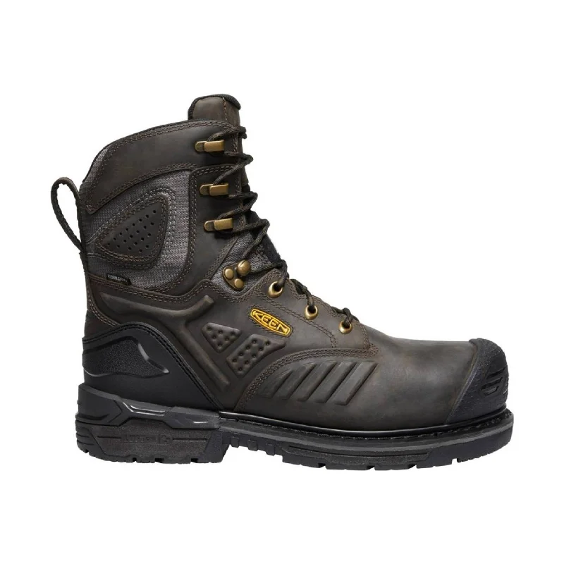 Men's work & safety boots with a toe cap made of aluminum alloyKEEN Utility Men's Philadelphia 8 Inch Waterproof Insulated Composite Toe Work Boot - Cascade Brown/Black