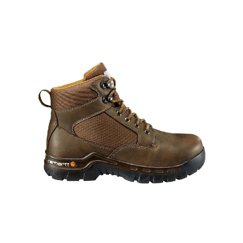 Men's work & safety boots with a cushioned midsole for comfort6" Rugged Flex Steel Toe Work Boot Dark Brown