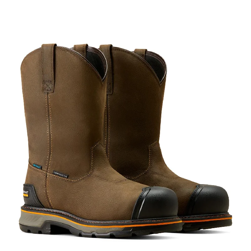 Men's work & safety boots with a breathable waterproof membrane like Gore - TexStump Jumper BOA Composite-Toe Waterproof Pull-On Work Boot Iron Coffee