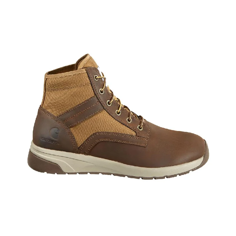 Men's water - repellent leather work & safety boots for outdoor work5" Force Nano-Toe Lightweight Work Boot Boot Brown