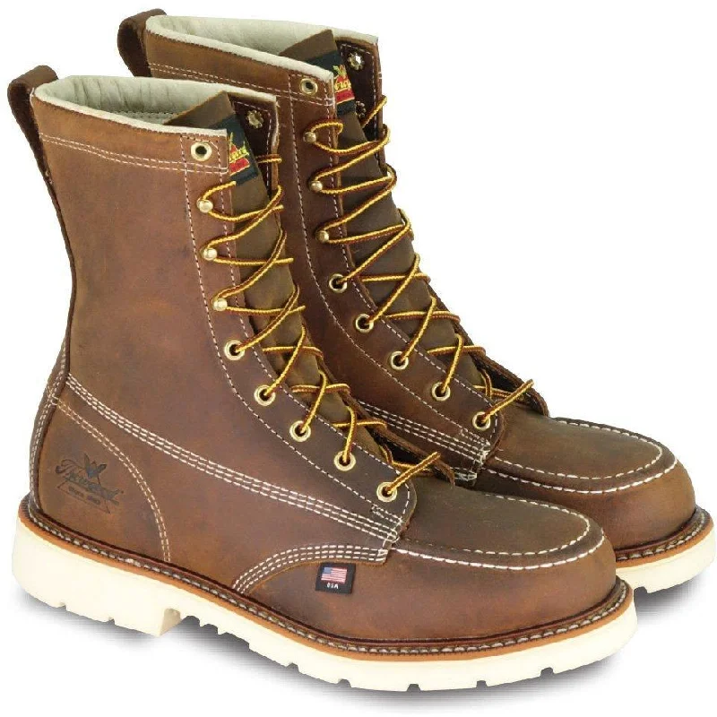 Men's work & safety boots with a removable insole for easy cleaningThorogood Men's USA Made Amer. Heritage 8" Stl Toe Work Boot 804-4378