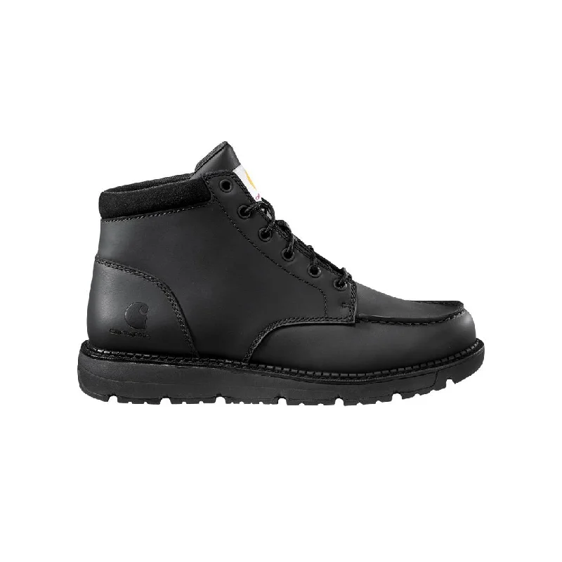 Men's work & safety boots with a gusseted tongue to keep out debris5" Millbrook Moc Toe Wedge Soft Toe Boot Black