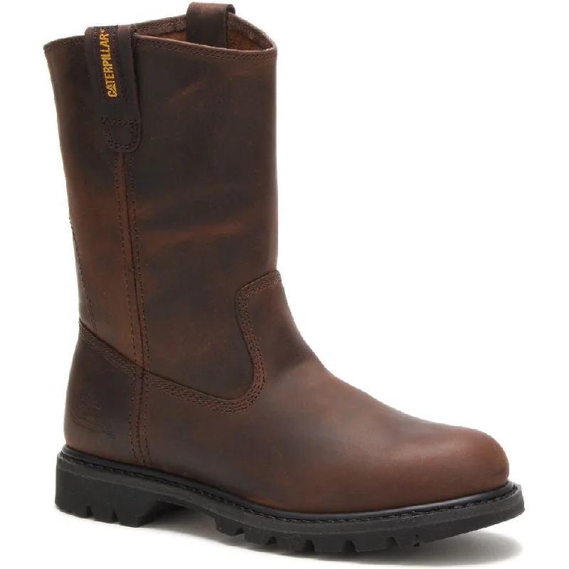 Men's work & safety boots with a quick - lace system for easy on and offCAT Men's Revolver Soft toe Work Boot - Brown - P72191