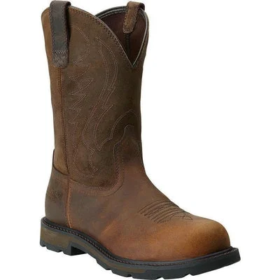 Men's work & safety boots with a padded collar for ankle comfortAriat 10014241 Men's Groundbreaker Steel Toe Cowboy Boots