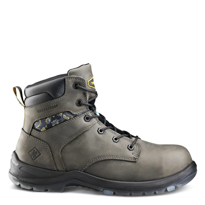 Men's work & safety boots with a padded collar for ankle comfortMen's Terra Gray Byrne 6" Waterproof Work Boot 839BGY