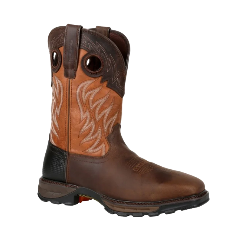 Men's work & safety boots with a padded collar for ankle comfortDurango® Men's Maverick XP™ Brown Square Steel Toe Western Boots DDB0215