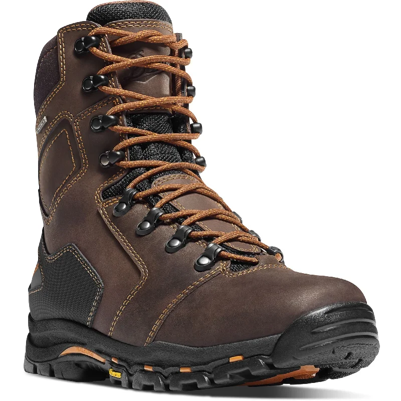 Men's work & safety boots with a breathable waterproof membrane like Gore - TexDanner Men's Vicious 8" Soft Toe WP Work Boot - Brown - 13866