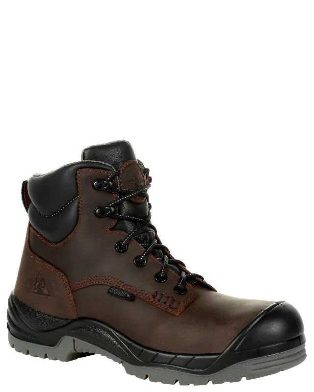 Men's work & safety boots with a high - traction lug pattern for uneven groundMen's Worksmart 6 Inch Composite Toe Waterproof Work Boots