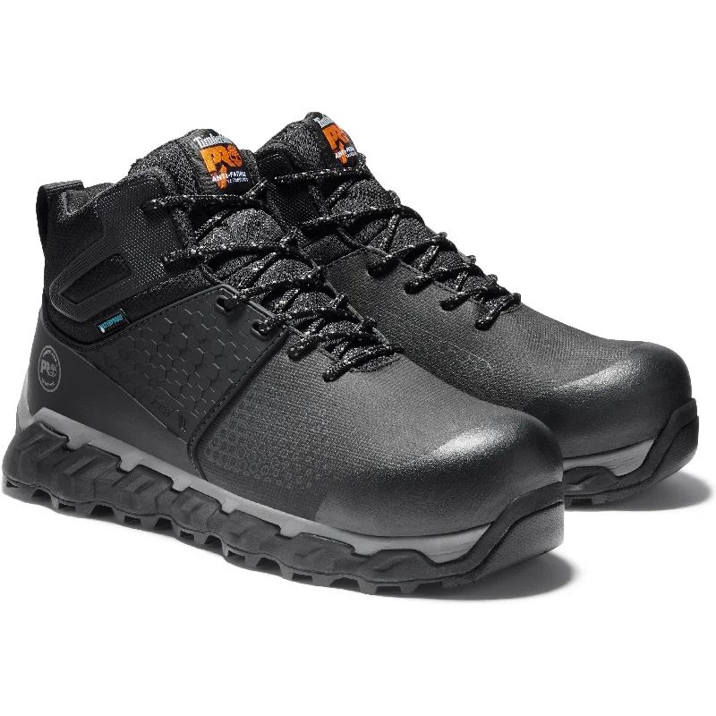 Men's work & safety boots with a toe cap made of aluminum alloyTimberland PRO Ridgework Mid Comp Toe WP Hiker Work Boot Black - TB0A1KBW001