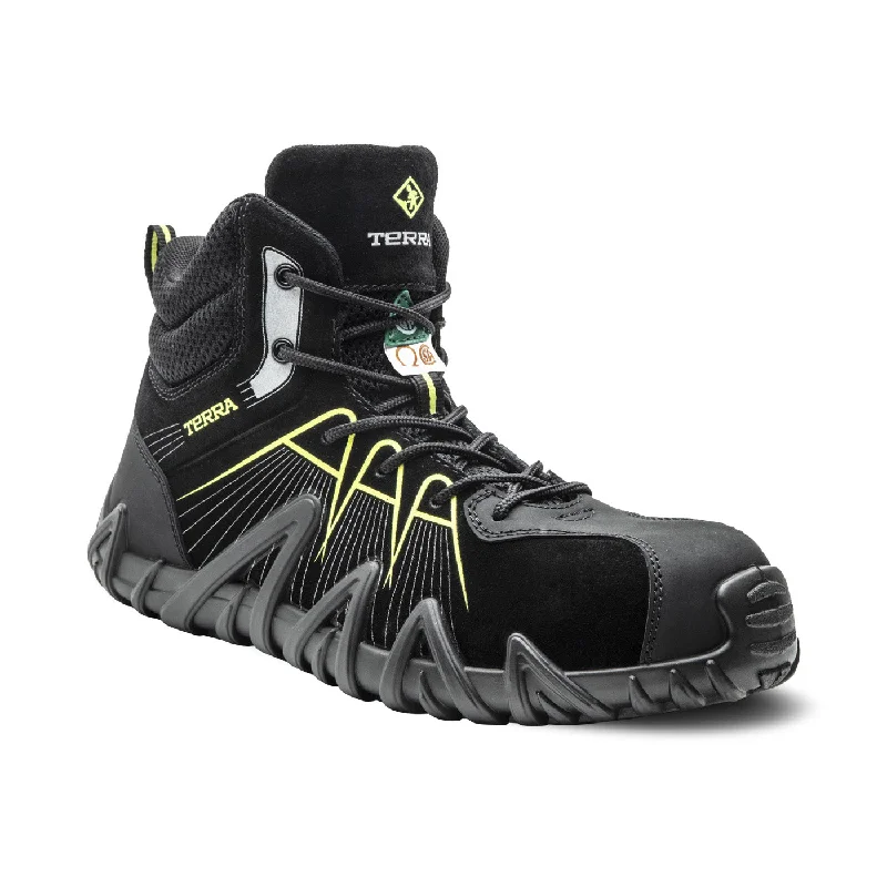 Men's work & safety boots with a high - traction lug pattern for uneven groundTerra Spider X Unisex Lightweight Composite Toe Mid Work Shoe TR0A4NQDBLL