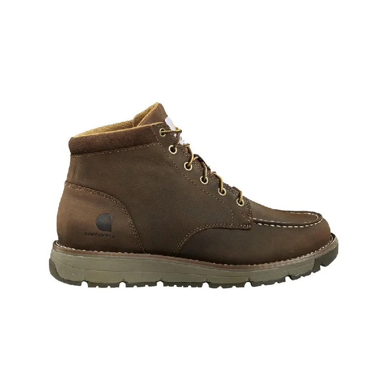 Men's work & safety boots with a reinforced heel counter for stability5" Millbrook Moc Wedge Steel Toe Work Boot Brown