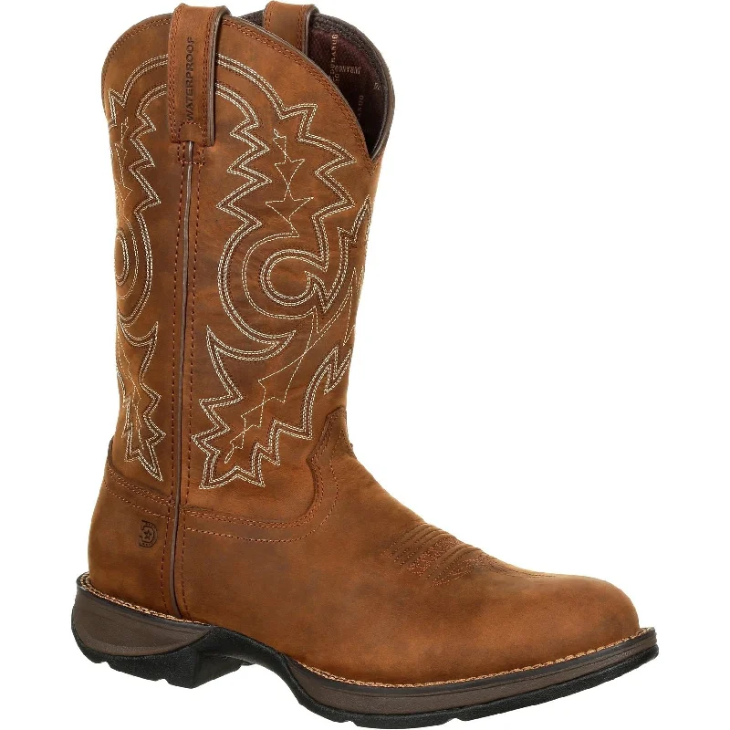 Men's heat - resistant work & safety boots for foundry jobsDurango Men's Rebel 12" Round Toe WP Western Boot - Brown - DDB0163