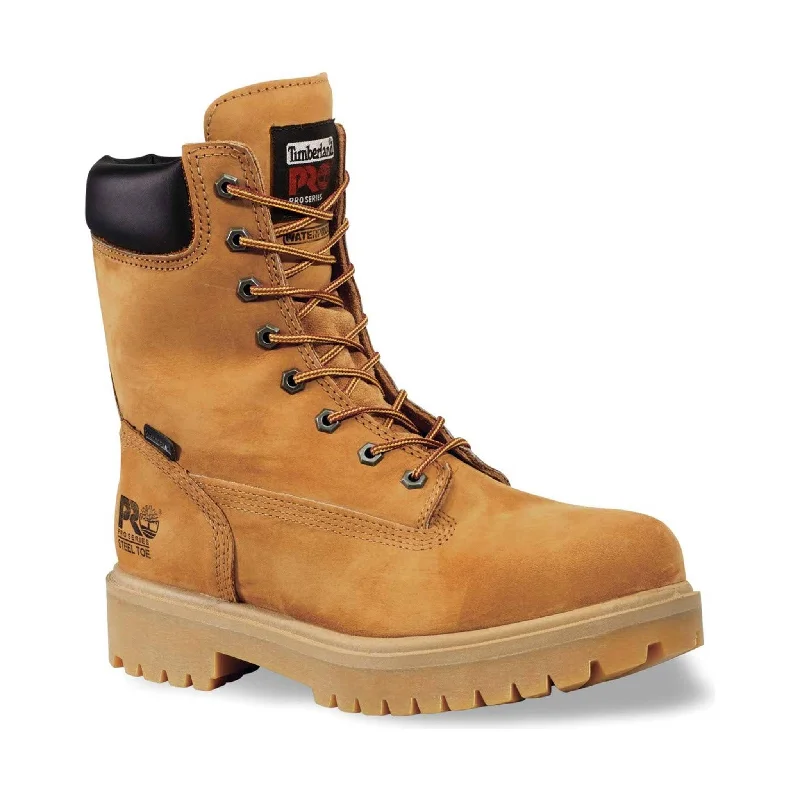 Men's work & safety boots with a cushioned midsole for comfortTimberland Pro Men's 8 Inch Direct Attach Steel Toe Work Boots - Wheat Nubuck