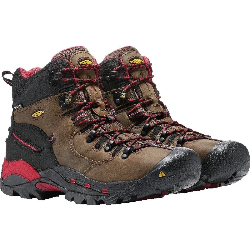 Men's work & safety boots with a padded collar for ankle comfortKeen Utility Pittsburgh Steel Toe Hiker Work Boot - Bison - 1007024