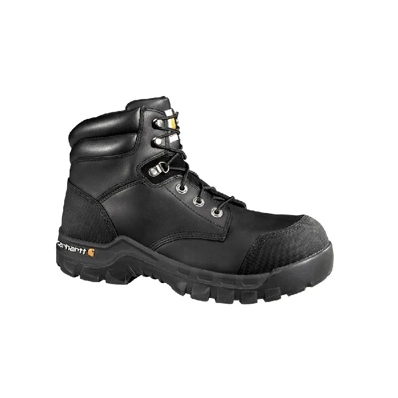 Men's shock - absorbing work & safety boots for long - hours standing6" Rugged Flex Composite Toe Work Boot Black