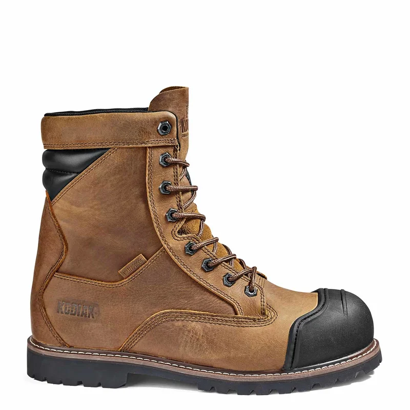 Men's slip - resistant work & safety boots for oily surfacesMen's Kodiak Wheat McKinney M.U.T.™ 8" Waterproof Work Boot 4TEPWT