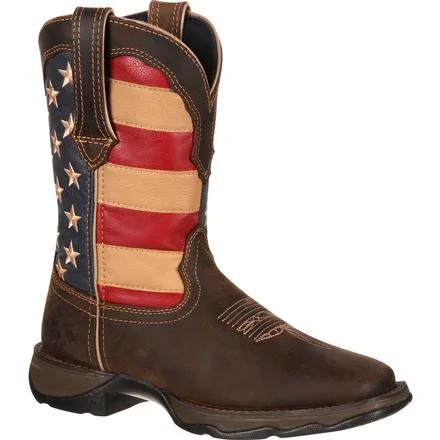 Men's slip - resistant work & safety boots for oily surfacesDURANGO LADY REBEL PATRIOTIC WOMENS PULL-ON WESTERN FLAG BOOT STYLE RD4414