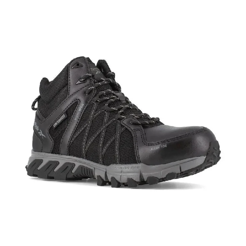 Men's work & safety boots with a moisture - wicking lining for dry feetReebok Mens Trailgrip 6"alloy Toe Waterproof Work Hiker RB3401