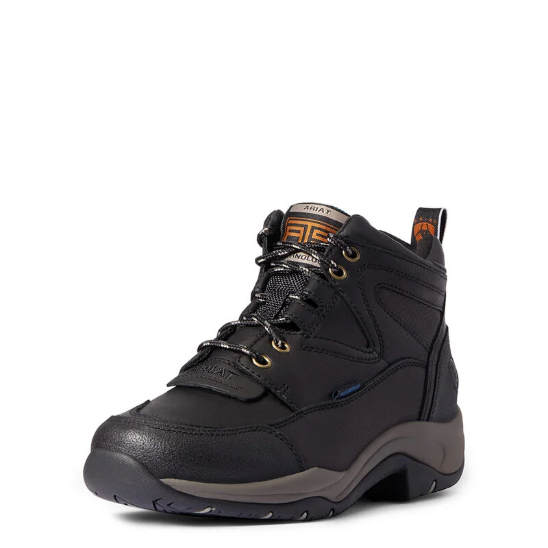 Men's work & safety boots with a high - traction lug pattern for uneven groundAriat Terrain Waterproof Boot Style 10038423