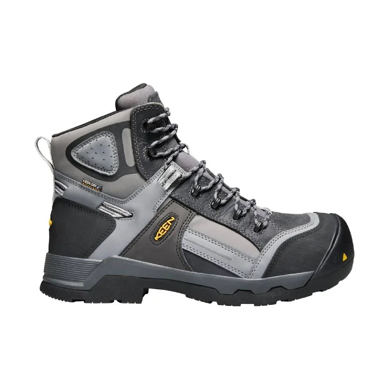 Men's work & safety boots with a high - traction lug pattern for uneven groundKEEN Utility Men's Davenport 6 Inch Insulated Waterproof Composite Toe Work Boot - Magnet/Steel Grey