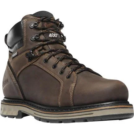 Men's slip - resistant work & safety boots for oily surfacesDanner Men's Steel Yard 6" Steel Toe WP Work Boot - Brown - 12531