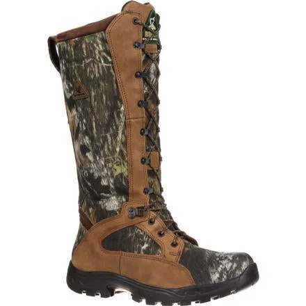 Men's work & safety boots with a breathable waterproof membrane like Gore - TexRocky Men's Snakeproof 16" WP Hunting Boot - Mossy Oak - FQ0001570