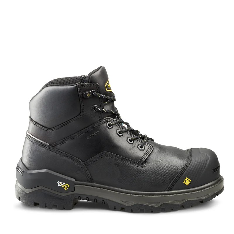 Men's work & safety boots with a quick - lace system for easy on and offMen's Terra Black Gantry 6" Waterproof Work Boot 4T8VBK