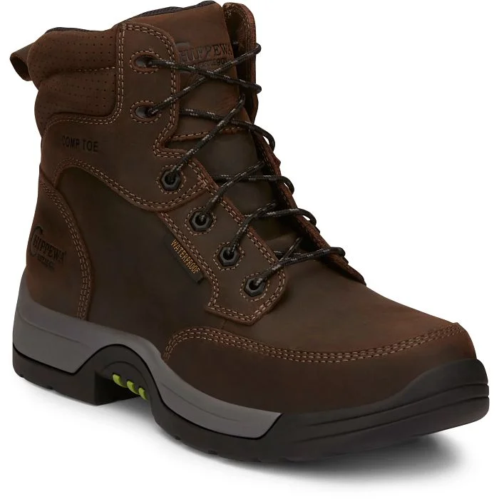 Men's shock - absorbing work & safety boots for long - hours standingChippewa Men's  Fabricator 6" Composite Toe Work Boot - Brown - 31003