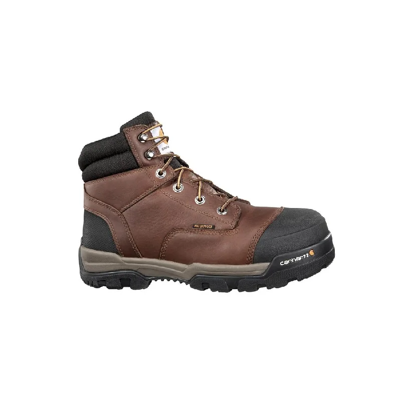 Men's work & safety boots with a moisture - wicking lining for dry feet6" Ground Force Waterproof Composite Toe Work Boot Red Brown