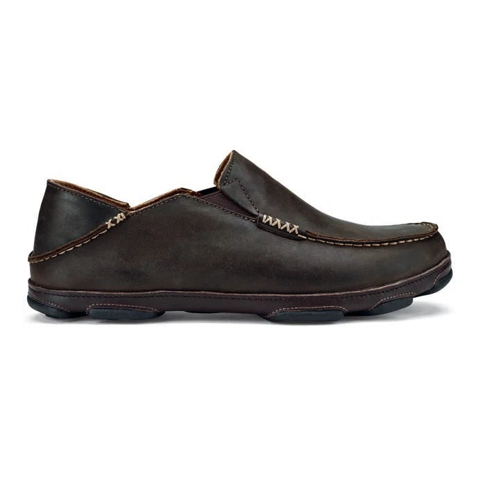 Men's loafers with a memory foam insoleMens Olukai Moloa in Wood/Java