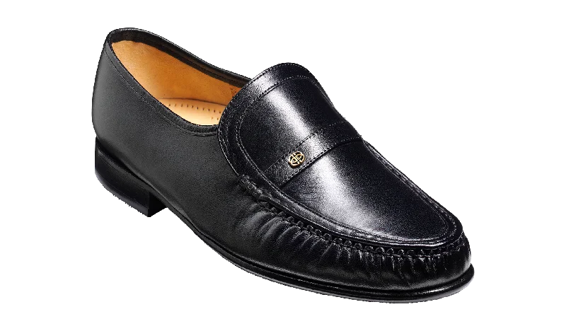 Men's loafers with a stretchy side panel for a better fitJefferson - Black Kid