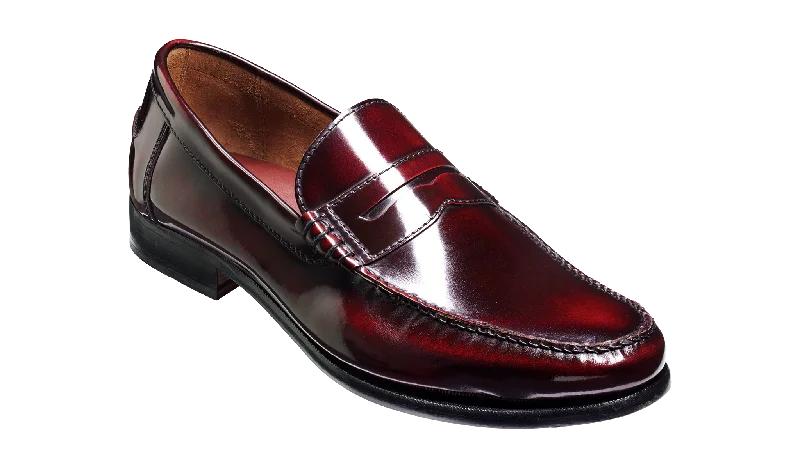 Men's loafers with a leather lining for comfortNewington - Burgundy Hi-Shine