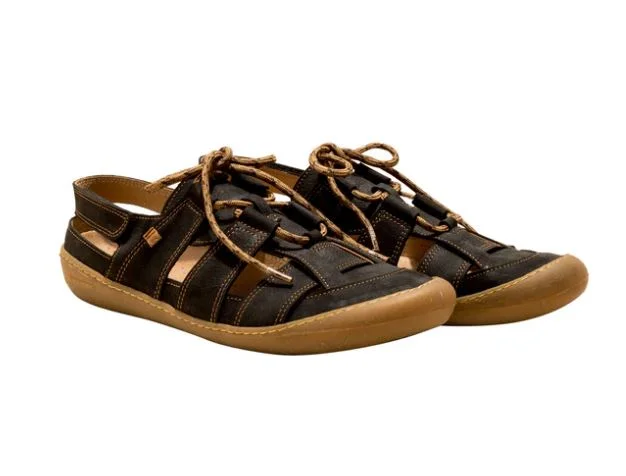 Men's sandals with a wide strap for supportEL Naturalista Unisex - Pawikan - N5775 PLEASANT LEATHER Sandals