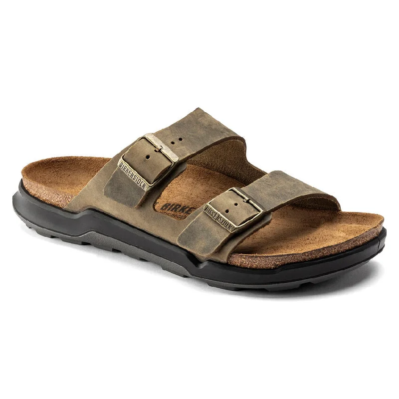 Men's sandals with a toe post designMen's Arizona CT Rugged Faded Khaki Oiled Leather